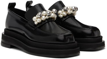 Tøj Simone Rocha Simone Rocha Bell Charm Heart Toe Platform Loafers Sort | LOF1B 0740, 3