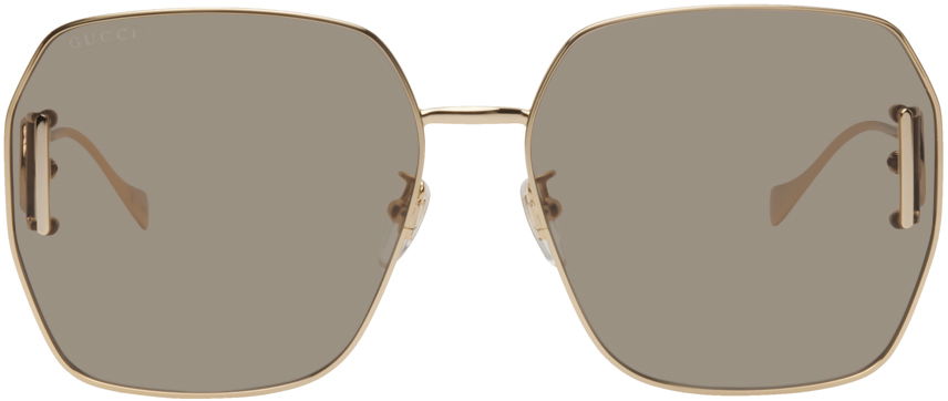 Solbriller Gucci Hexagonal Sunglasses Beige | GG1207SA, 0
