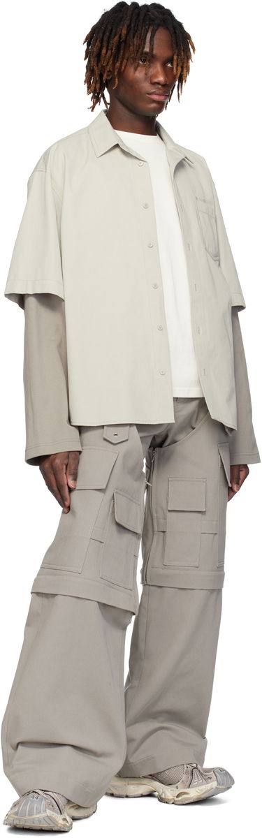 Skjorte We11done We11done Layered Shirt Grå | WD-SH0-25-162-M-GY, 3