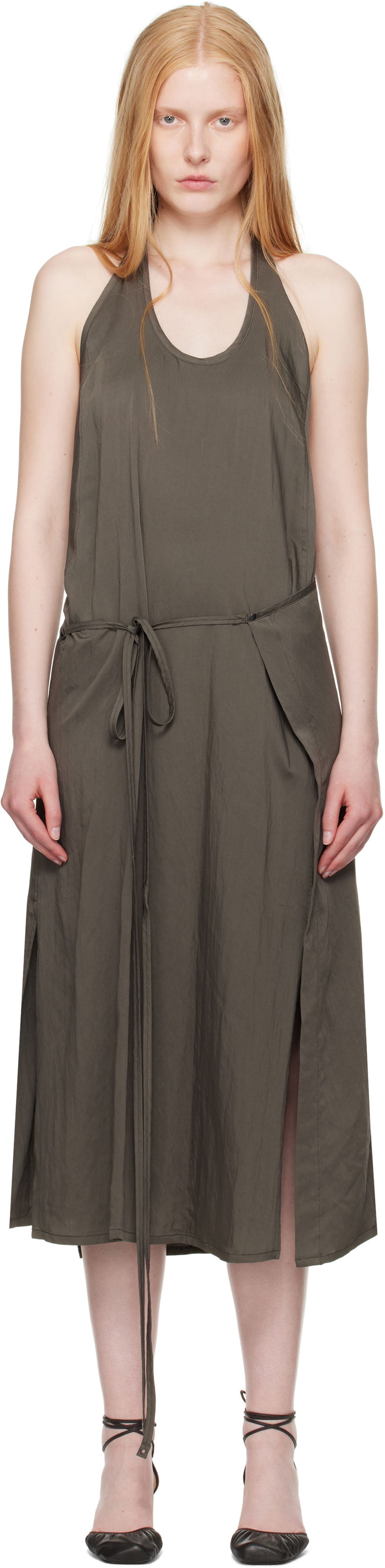 Kjole LEMAIRE Lemaire Apron Midi Dress Grøn | DR1108 LF1388