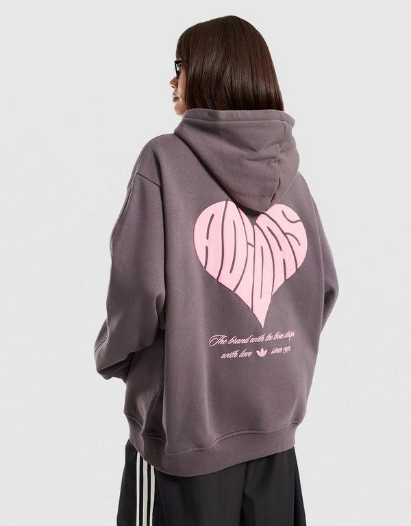 Sweatshirt adidas Originals Heart OS Hoodie Grå | KS5447, 1