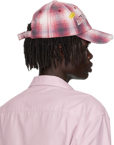 Kasket Acne Studios Distressed Plaid Cap Lyserød | C40411-, 2