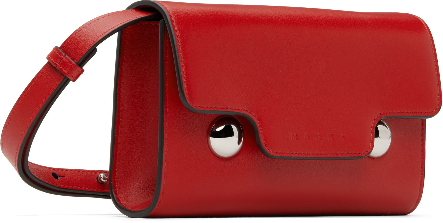 Tegnebog Marni Marni Leather Trunkaroo Bag Rød | PHMO0041U0 P6948, 1