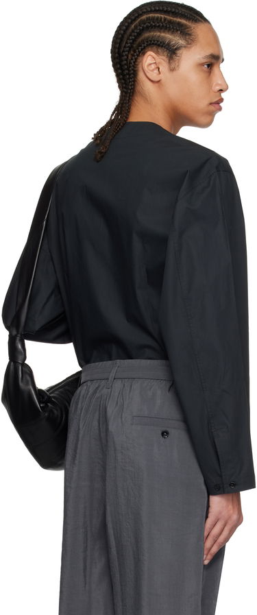 Skjorte LEMAIRE Lemaire V-Neck Button-Up Shirt Sort | SH1144 LF588, 2