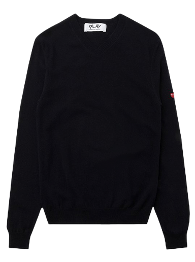 Sweater Comme des Garçons PLAY Small Heart Crewneck Mørkeblå | az n040 051 2
