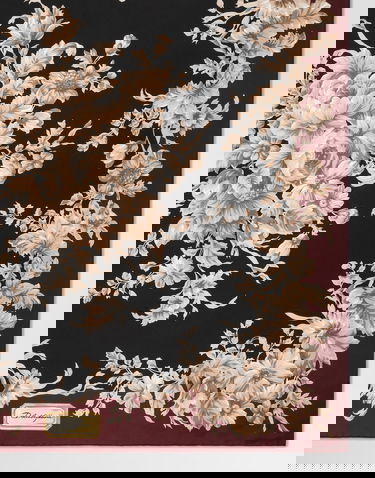 Tørklæde Dolce & Gabbana Dolce & Gabbana 90x90 Floral Print Silk Twill Scarf Bourgogne | FN090RGDC9DHH4OX, 1