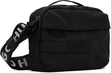 Skuldertaske BOSS HUGO Recycled Nylon Canvas Crossbody Bag Sort | 50541922, 1