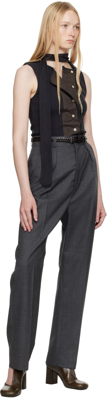 Bukser LEMAIRE Lemaire Dropped Crotch Soft Trousers Grå | PA1183 LF1386, 4