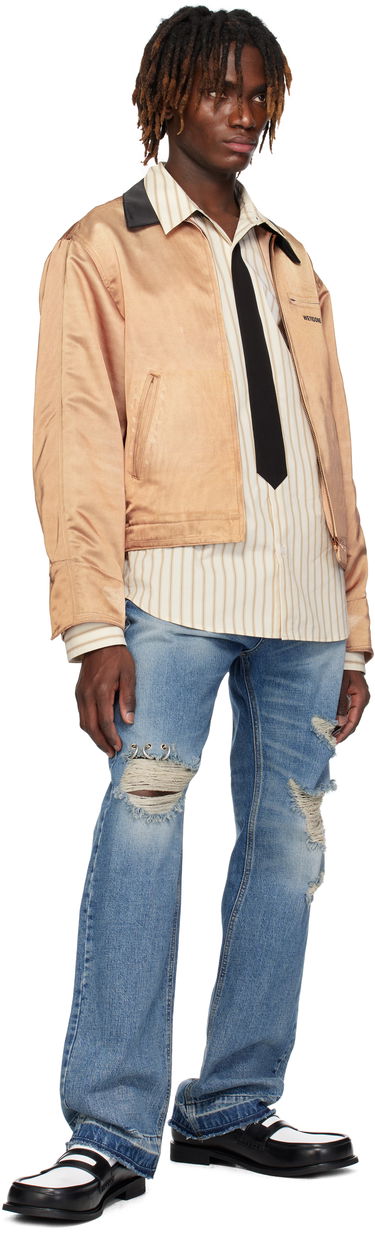 Bomberjakke We11done We11done Printed Work Jacket Brun | WD-JK0-25-038-M-BG, 3