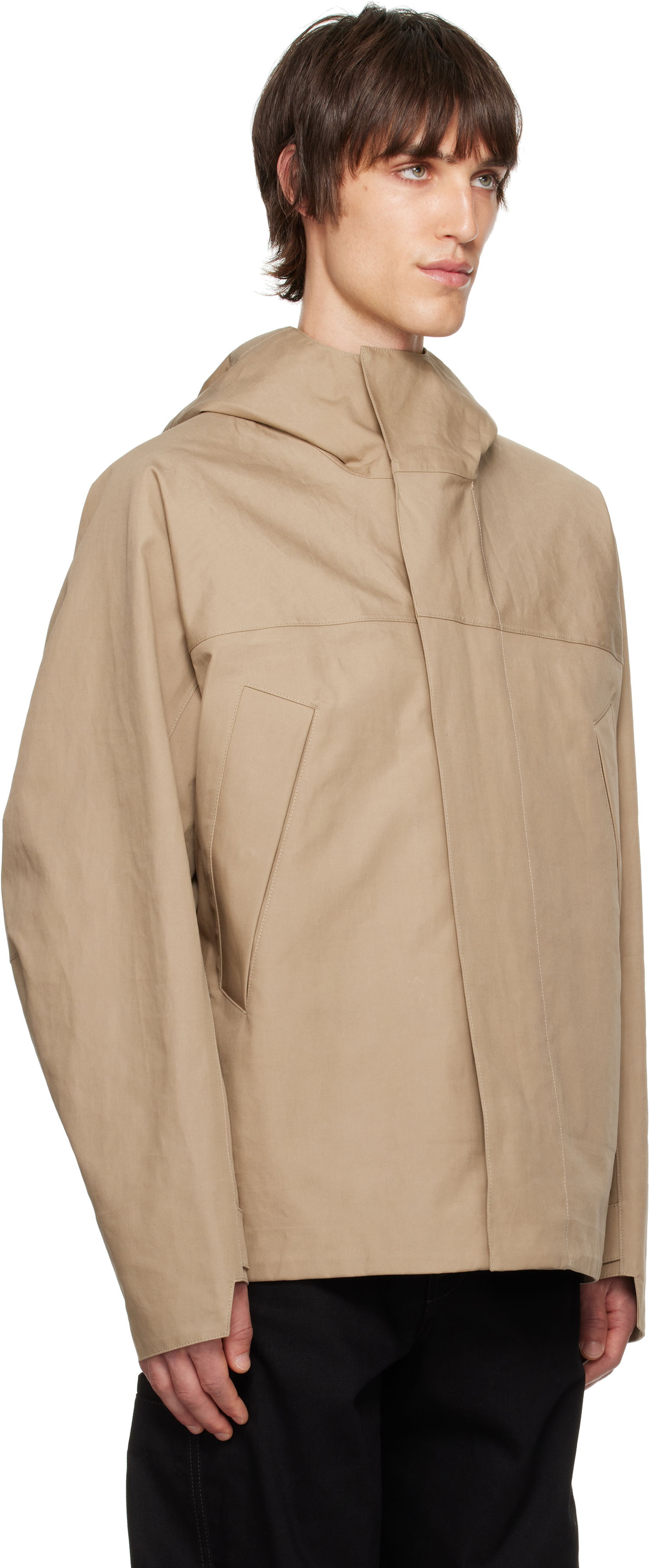 Vindjakke LEMAIRE LEMAIRE Soft Technical Parka Jacket Beige | OW1095 LF1294, 1