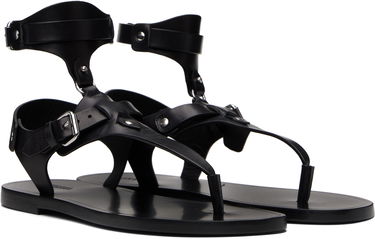 Sneakers og sko ISABEL MARANT Eveen Leather Thong Sandals Sort | SD0250FA-C2A02S, 3