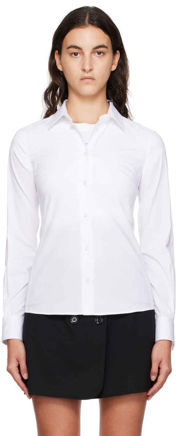 Skjorte Dolce & Gabbana White Spread Collar Shirt Hvid | F5G19T FUEEE
