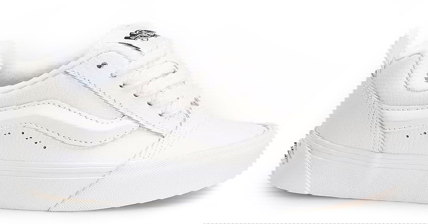 Sneakers og sko Vans Knu Skool Leather "True White" Hvid | VN0009QCW001, 0