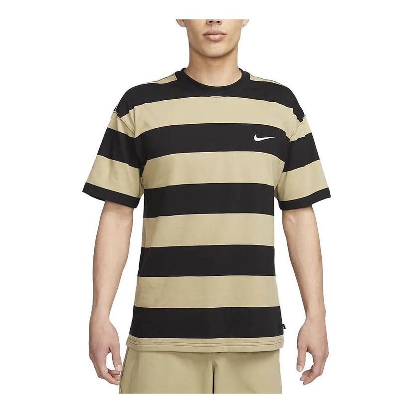 T-shirt Nike SB Skate Striped T-Shirt Beige | FB8151-276