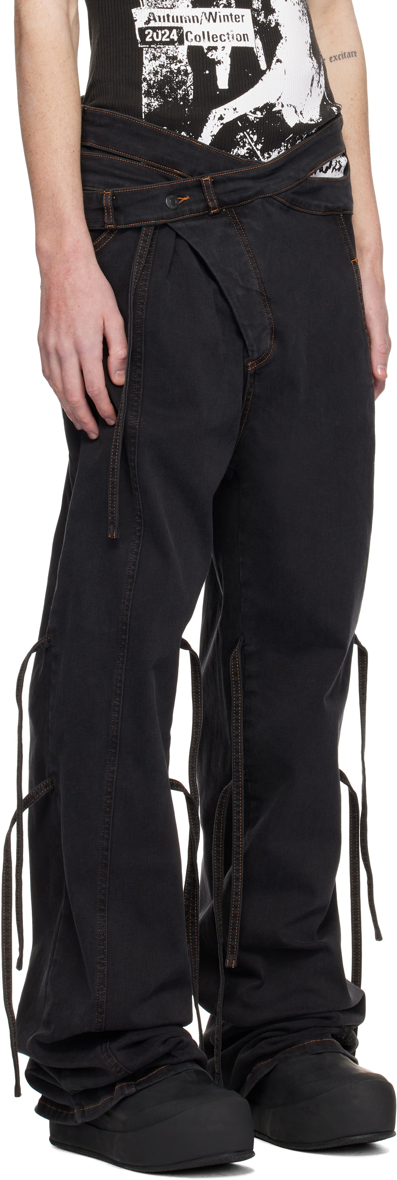 Jeans Ottolinger Ottolinger Signature Wrap Jeans Sort | 2217080111, 1