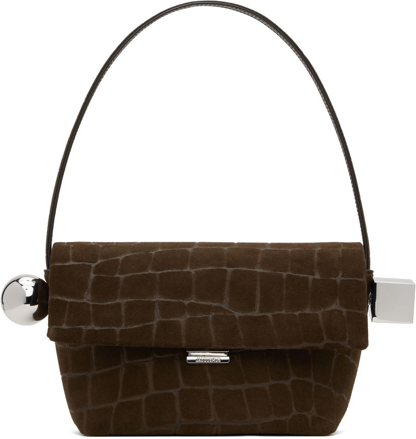 Håndtaske Jacquemus Jacquemus 'The Rond Carré' Shoulder Bag Brun | 25E243BA383-3243