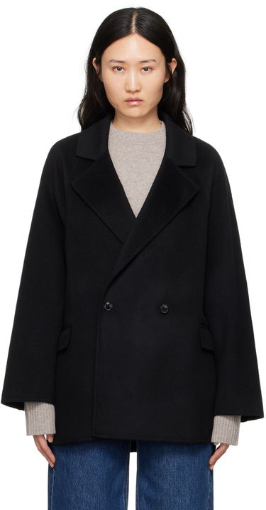Frakker Loulou de Saison Loulou de Saison Gary Double-Breasted Coat Sort | GARY, 0