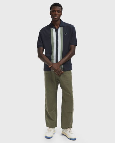 Polo skjorte Fred Perry Paneled Button-Through Polo Shirt Mørkeblå | M8522-738, 1