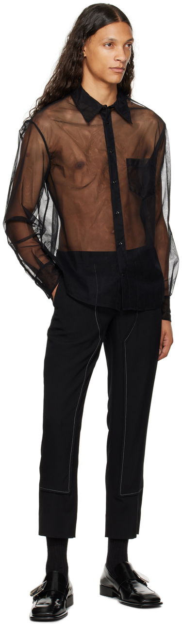 Skjorte Simone Rocha Simone Rocha Sheer Shirt Sort | 5289 0069, 3