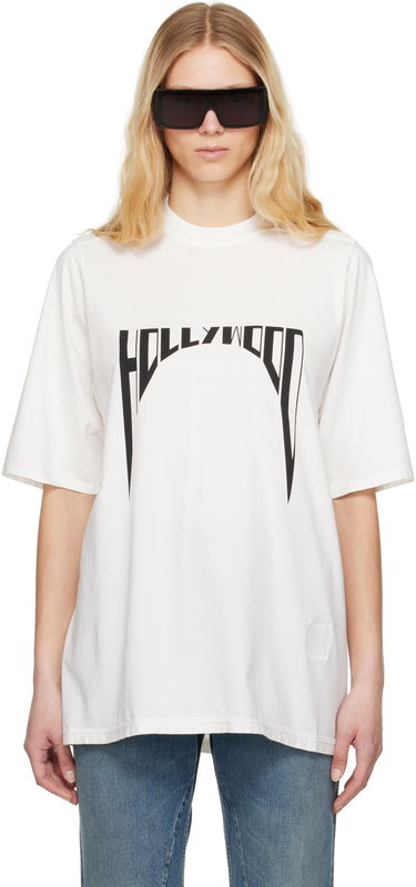 T-shirt Rick Owens Rick Owens DRKSHDW Hollywood Jumbo T-Shirt Hvid | DS01E3204 RNEP2, 0