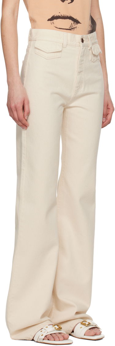 Jeans CHLOÉ Chloé High-Rise Flare Jeans Beige | CH25UDP03251, 1