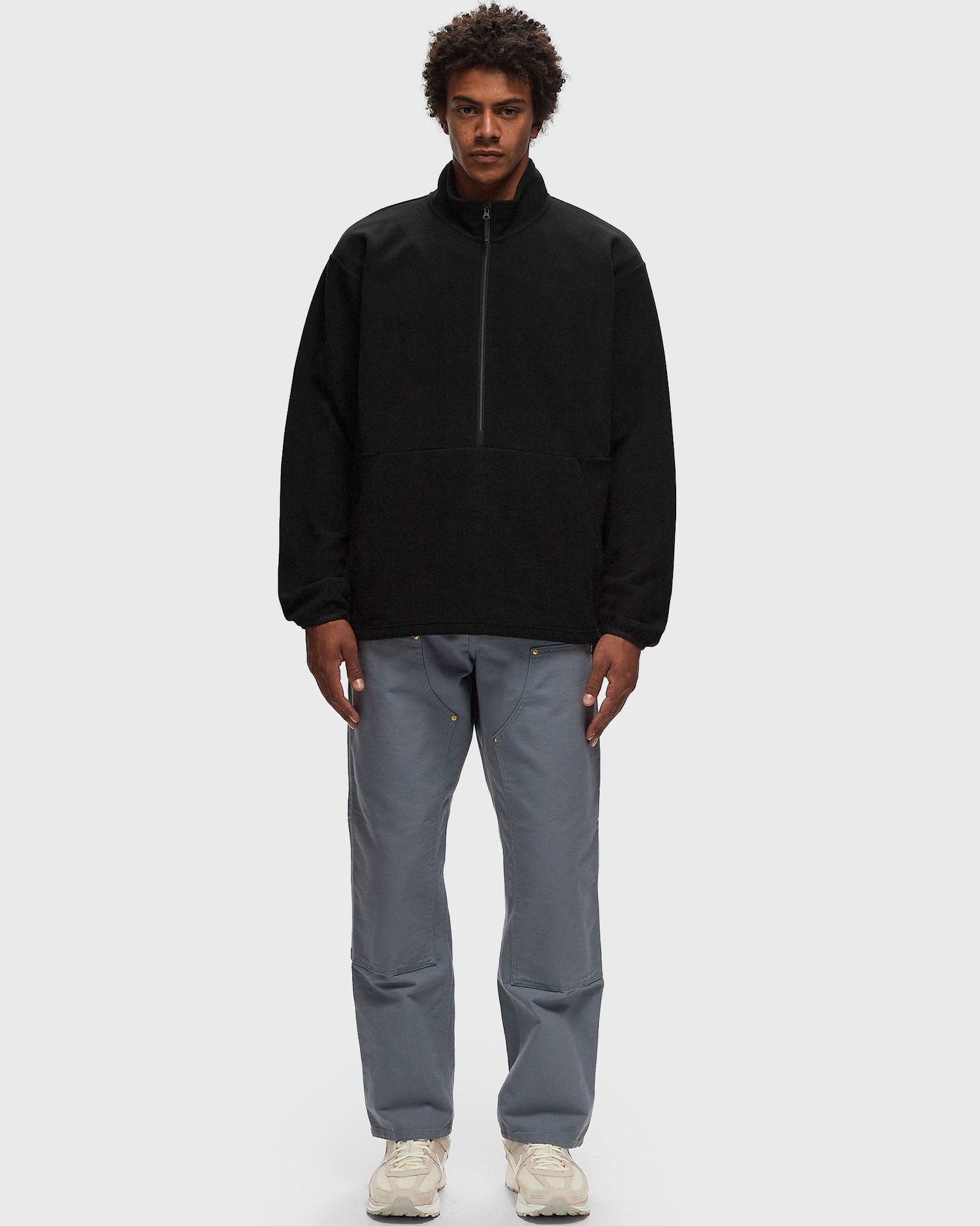 Sweatshirt Goldwin Power Stretch Half Zip Pullover Sort | GL34313-BK, 1
