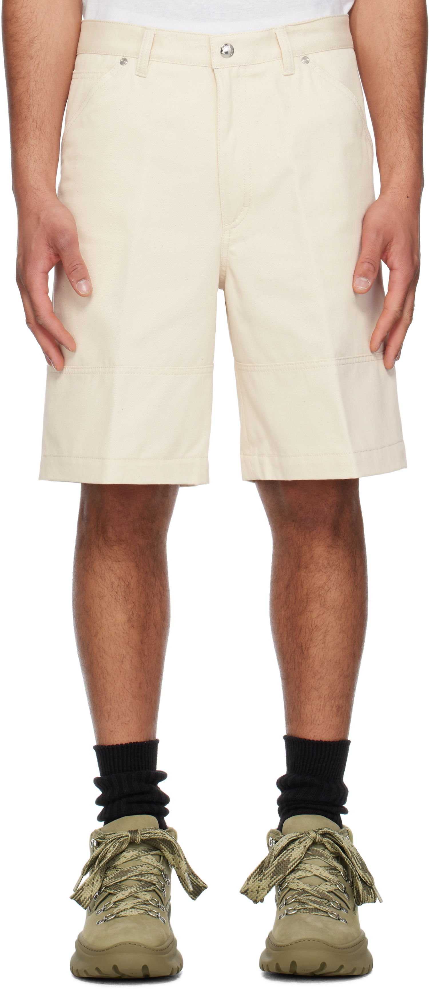 Shorts Moncler Moncler Cotton Bermuda Shorts Beige | K10912B00008M6724, 0