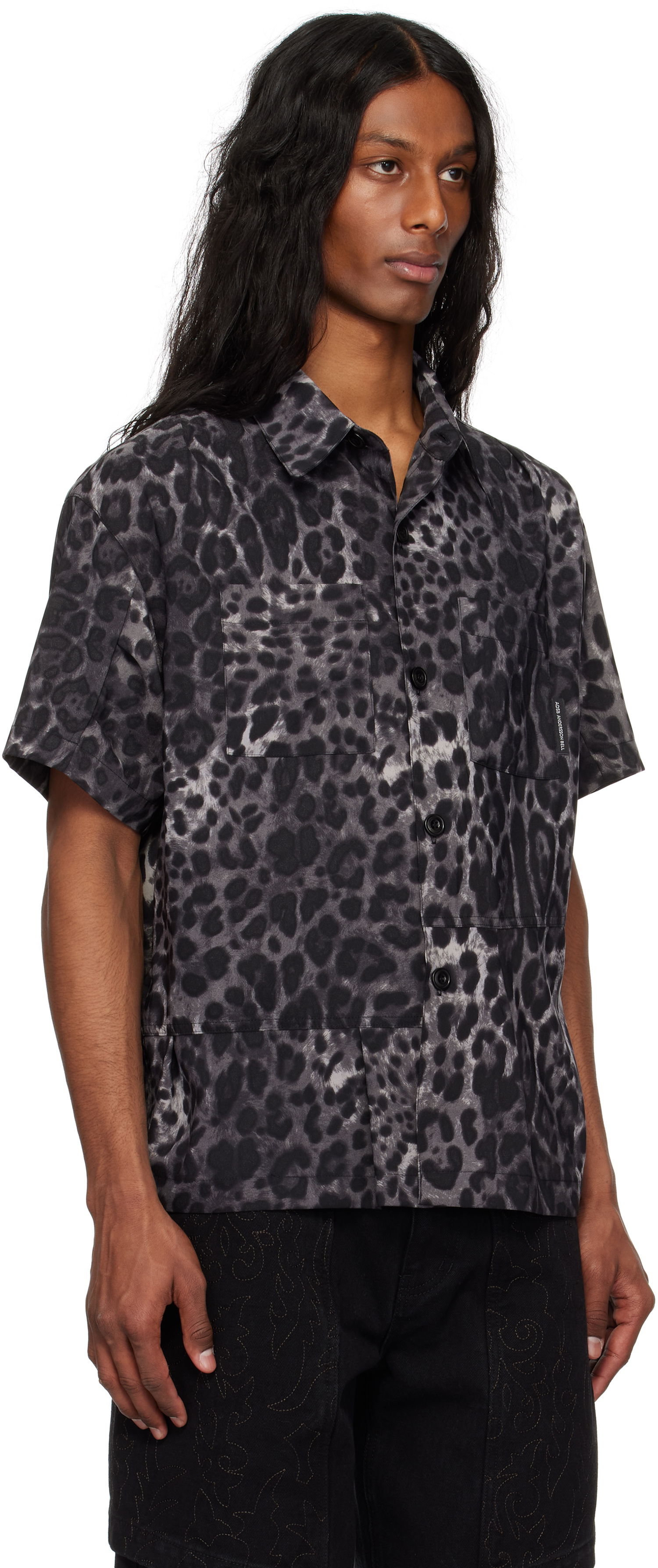 Skjorte Andersson Bell Andersson Bell Leopard Print Shirt Sort | atb1277m, 1