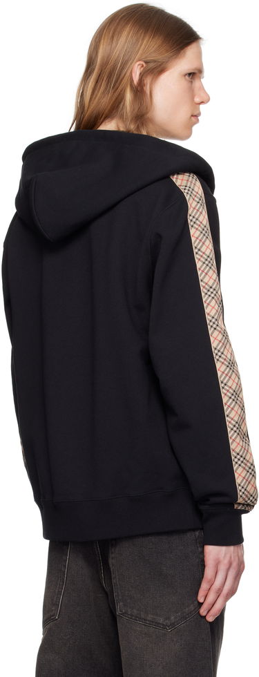 Sweatshirt Burberry Burberry Check Trim Cotton Zip Hoodie Sort | 8110790, 2