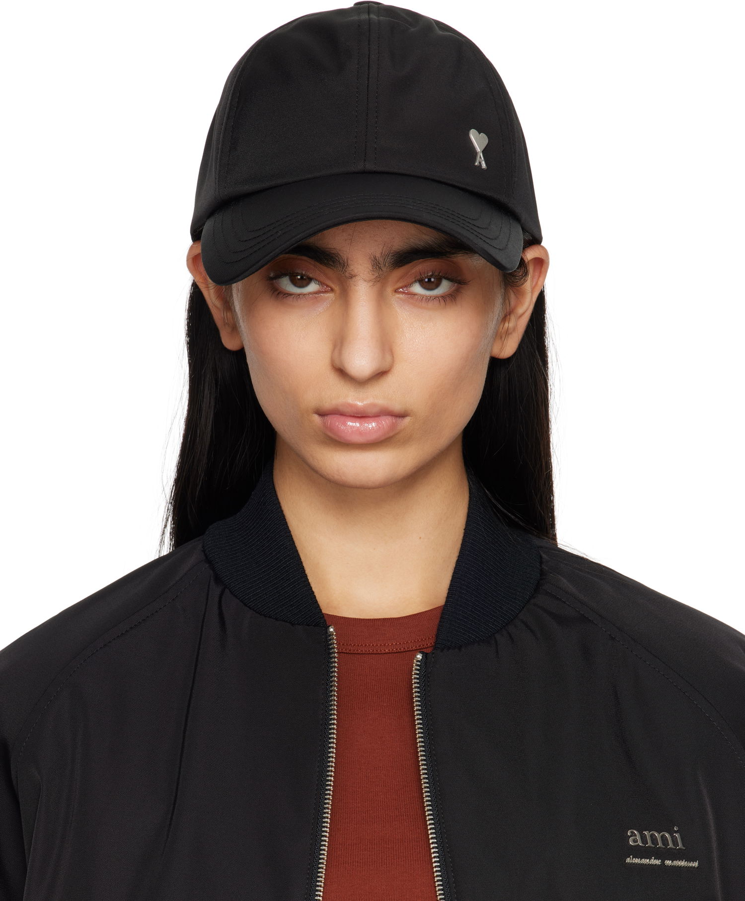 Kasket AMI AMI De Coeur Stud Twill Cap Sort | UCP023.PA0007, 0