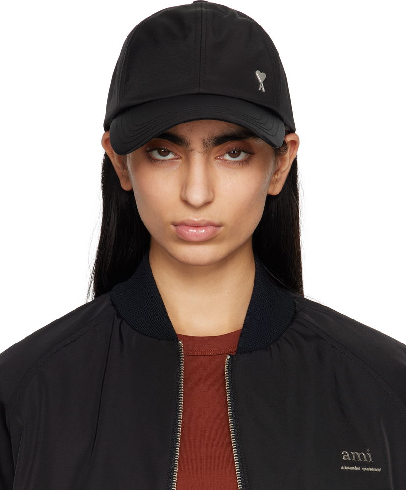 Kasket AMI AMI De Coeur Stud Twill Cap Sort | UCP023.PA0007