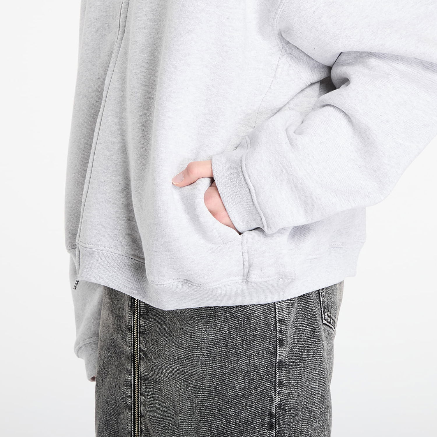 Sweatshirt Represent Clo Initial Boxy Zip Hoodie Grå | INM414-508, 1