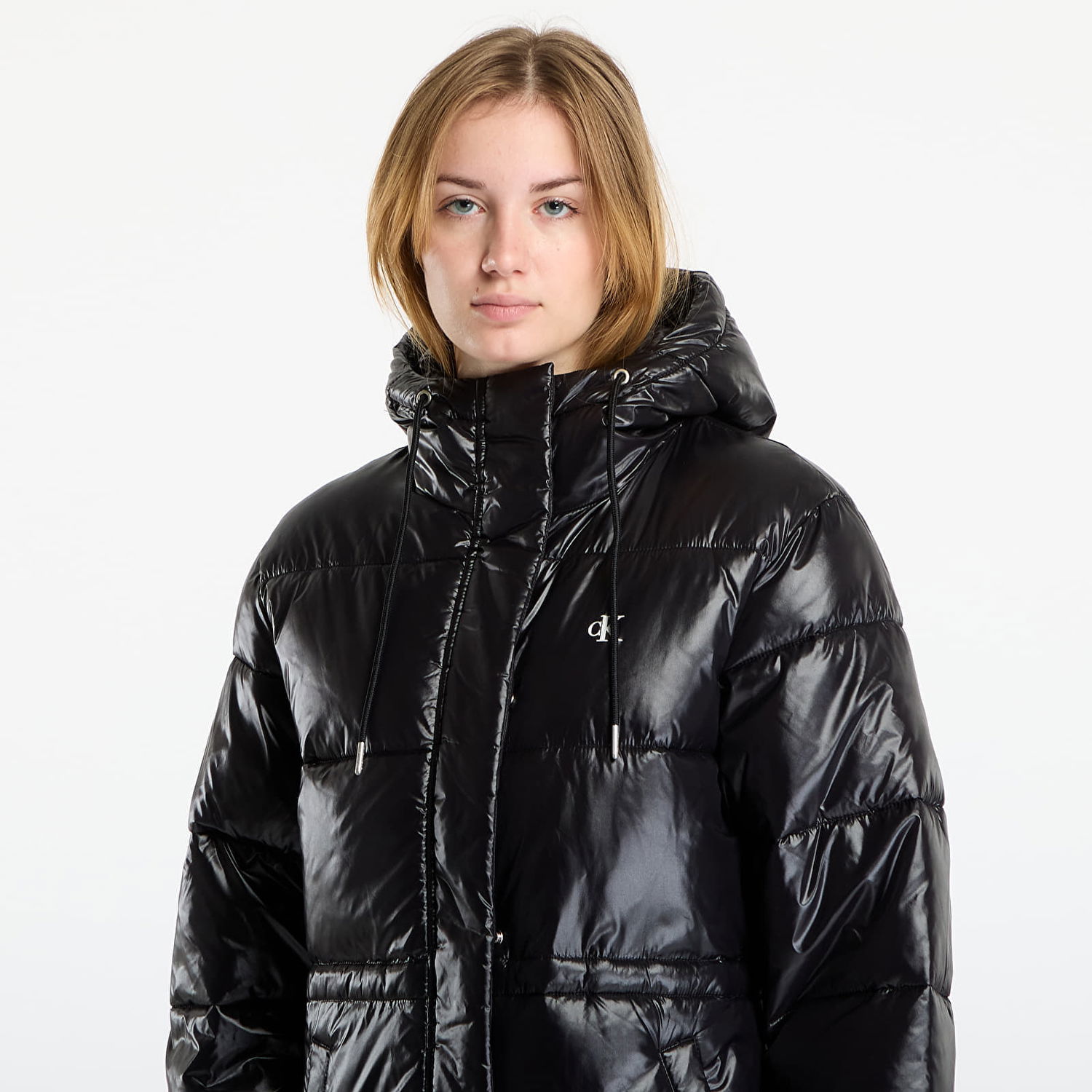 Puffer jakke CALVIN KLEIN Shine Long Puffer Coat Sort | LV047D506G UB1, 1