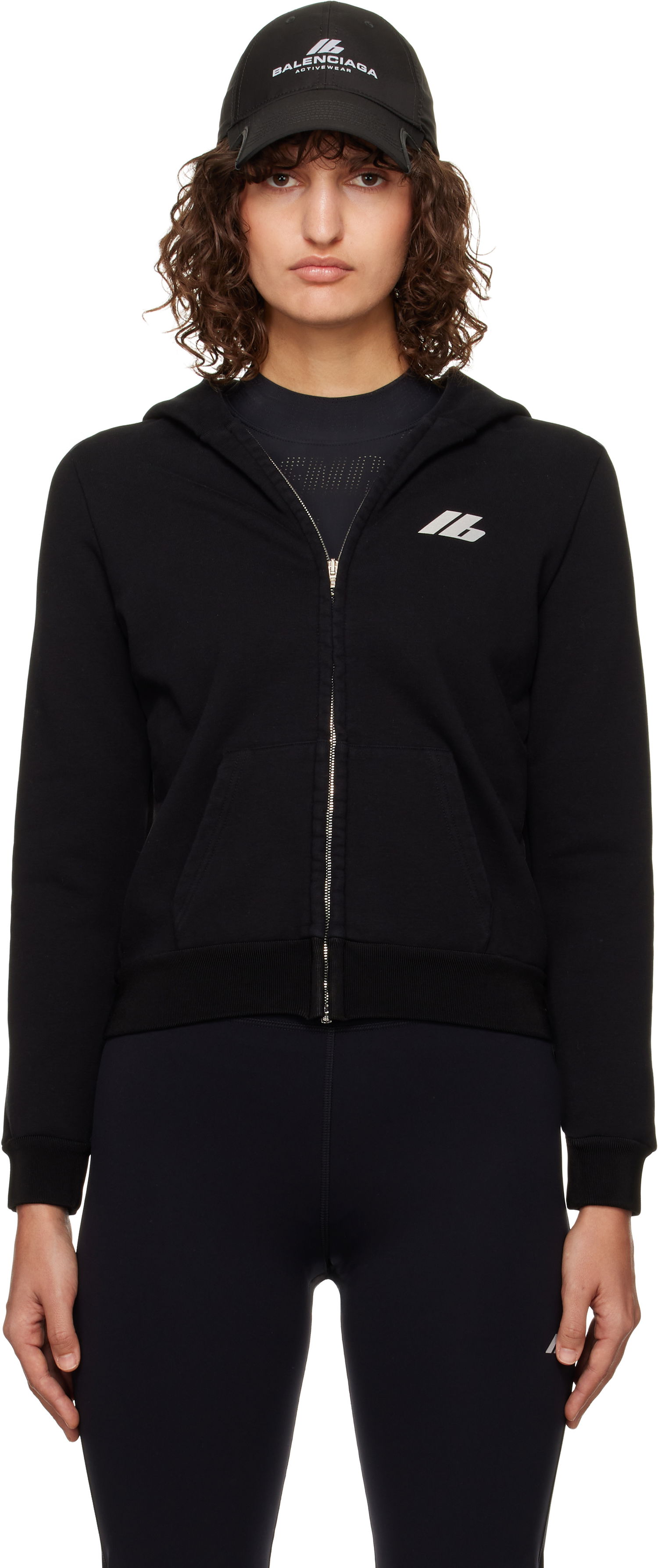 Sweatshirt Balenciaga Zip-Up Hoodie Sort | 788243 TQVV1, 0