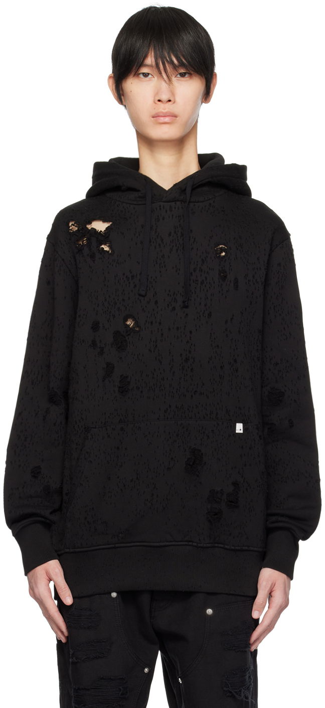 Sweatshirt 1017 ALYX 9SM Destroyed Hoodie Sort | AAUSW0221FA01, 0