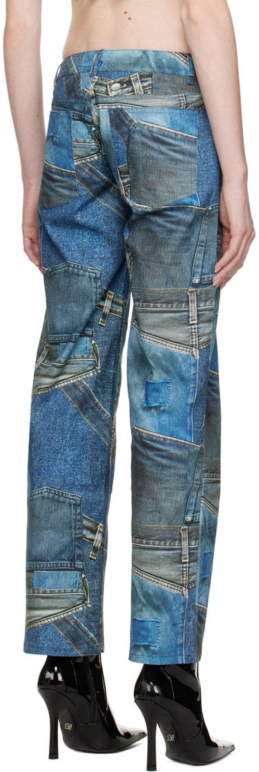 Jeans Miaou Miaou Atlas Patchwork Printed Trousers Blå | 1023SCDEN, 2