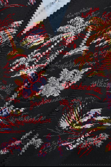 Sweater WACKO MARIA Wacko Maria Jacquard Cardigan Sort | 25SS.WMK.KN20, 3