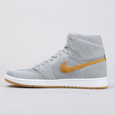 Sneakers og sko Jordan Air Jordan 1 Retro High OG Flyknit "Wolf Grey" Grå | 919704-025, 0