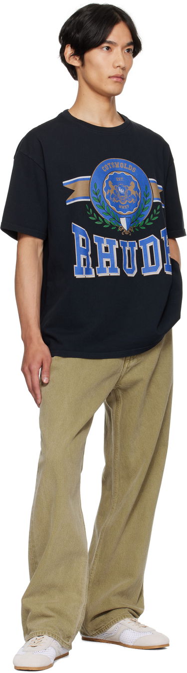 T-shirt Rhude Rhude 'Cotswold' Crest Graphic Tee Sort | RHPF25TT06012, 3