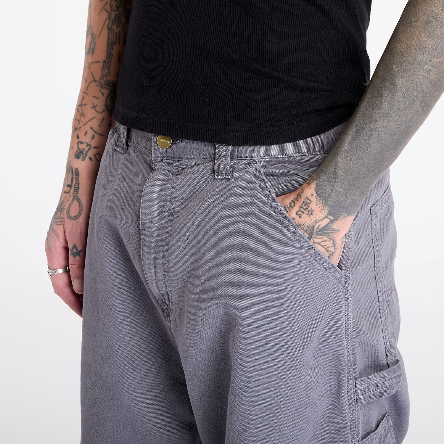 Bukser Carhartt WIP Pants OG Single Knee Pant Graphite Stone Dyed S Grå | I033754.874J, 1