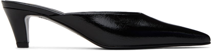 Sneakers og sko TOTEME Patent Leather Mule Heels Sort | 241-WAS975-LE0046