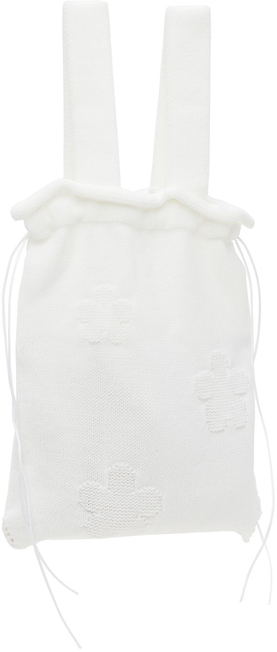 Gymsæk Cecilie Bahnsen Cecilie Bahnsen Knit Drawstring Tote Bag Hvid | 1.24BAG45014 UTE BAG, 1