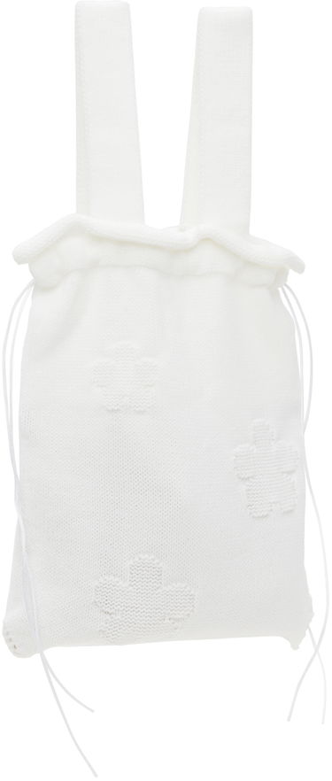 Gymsæk Cecilie Bahnsen Cecilie Bahnsen Knit Drawstring Tote Bag Hvid | 1.24BAG45014 UTE BAG, 1