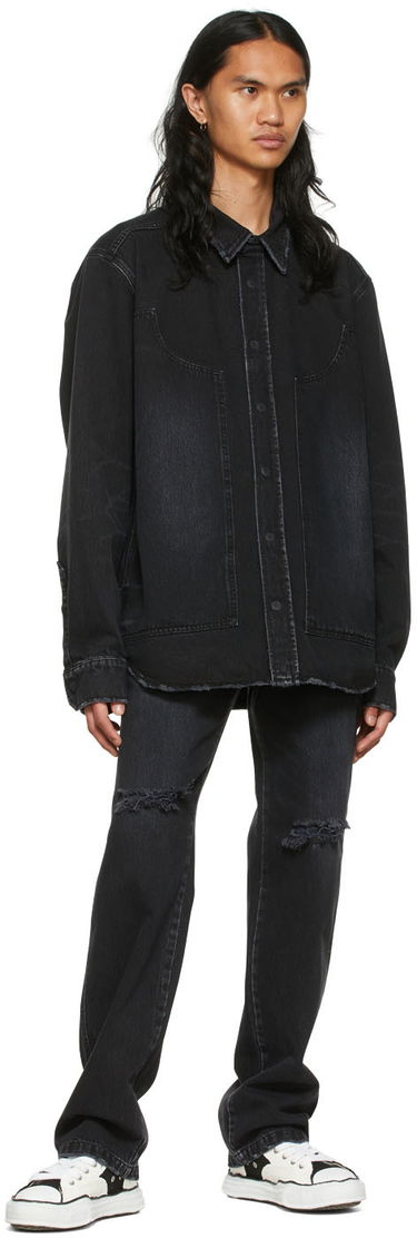 Skjorte We11done We11done Faded Denim Shirt Sort | WD-DB1-22-333-M-WB, 3