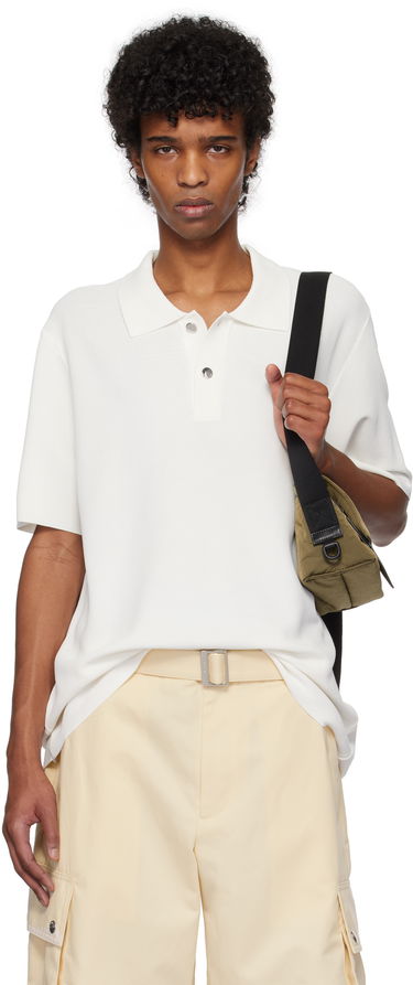 Polo skjorte Jacquemus Jacquemus Knit Polo Hvid | 25E255KN296-2439, 0