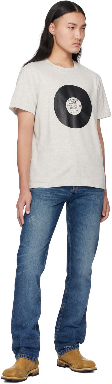 T-shirt A.P.C. Vinyl Graphic T-Shirt Beige | COBQX-M26484, 3