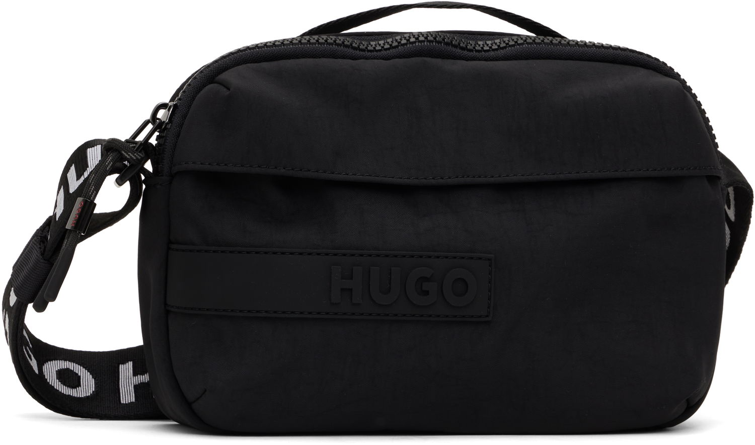 Skuldertaske BOSS HUGO Recycled Nylon Canvas Crossbody Bag Sort | 50541922, 0