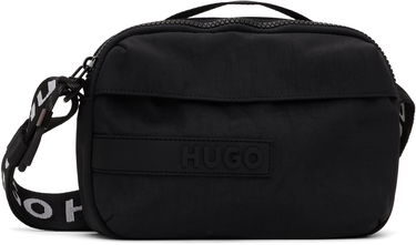 Skuldertaske BOSS HUGO Recycled Nylon Canvas Crossbody Bag Sort | 50541922, 0