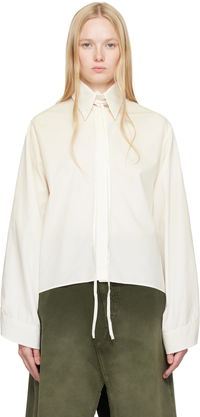 MM6 Maison Margiela Cotton Poplin Tie-Neck Shirt