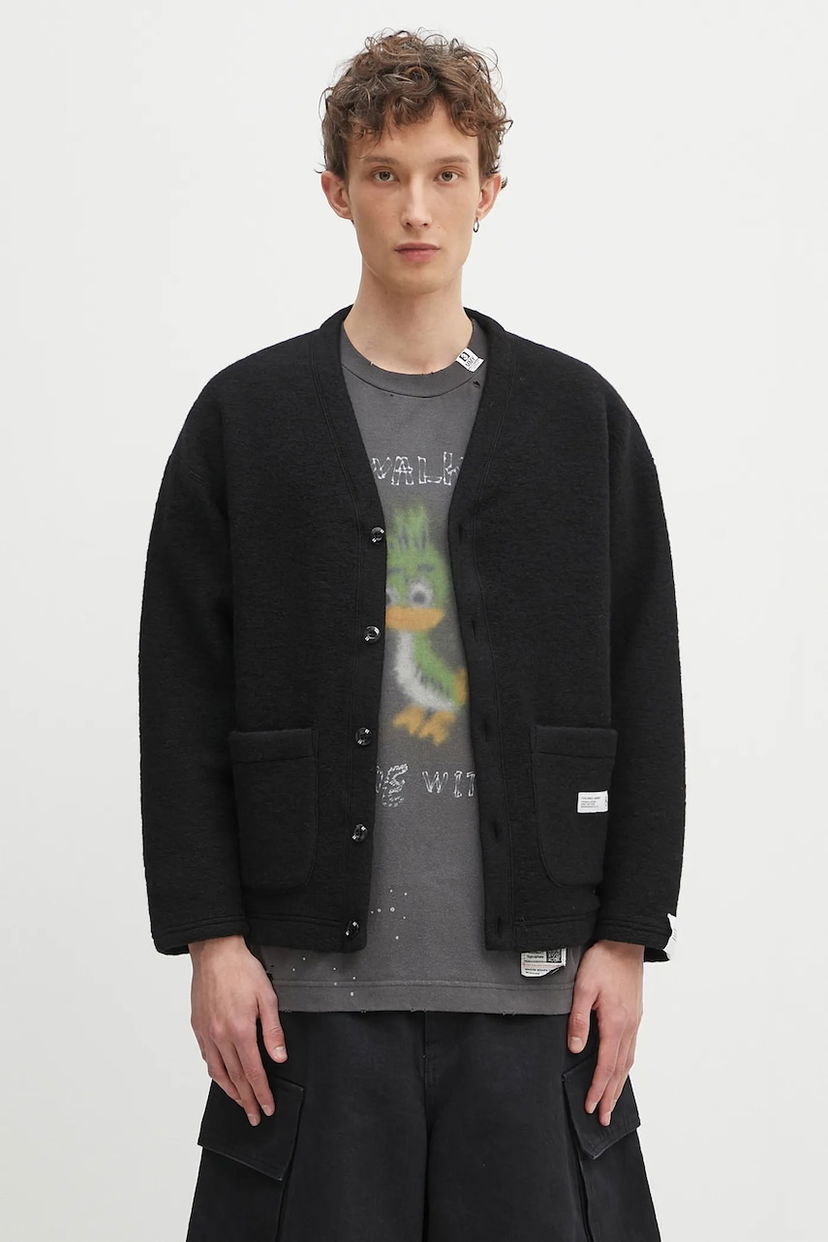 Sweater Neighborhood NEIGHBORHOOD Wool Jersey Cardigan Sort | 242FPNH.CSM14